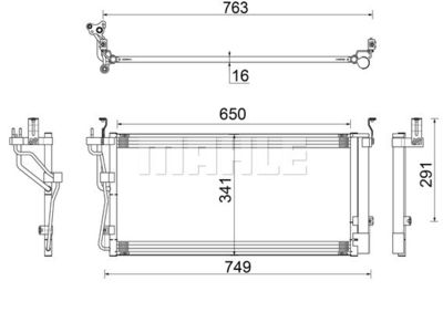 AC493000S MAHLE Конденсатор, кондиционер