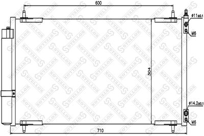 1045412SX STELLOX Конденсатор, кондиционер