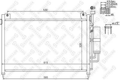 1045730SX STELLOX Конденсатор, кондиционер