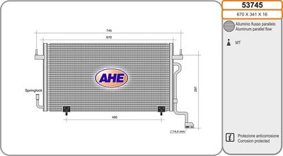 53745 AHE Конденсатор, кондиционер