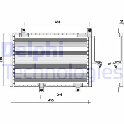 TSP0225002 DELPHI Конденсатор, кондиционер