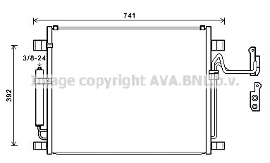 DN5398D AVA QUALITY COOLING Конденсатор, кондиционер