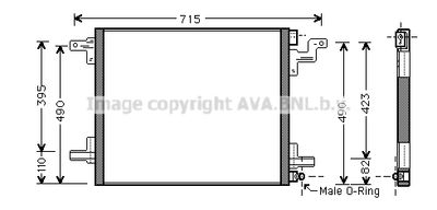 MS5377 AVA QUALITY COOLING Конденсатор, кондиционер