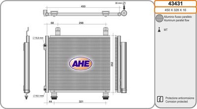 43431 AHE Конденсатор, кондиционер