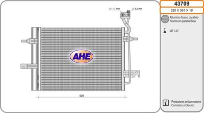 43709 AHE Конденсатор, кондиционер