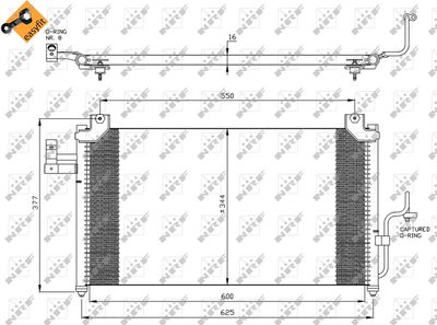 35356 NRF Конденсатор, кондиционер