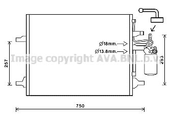 VO5166D AVA QUALITY COOLING Конденсатор, кондиционер