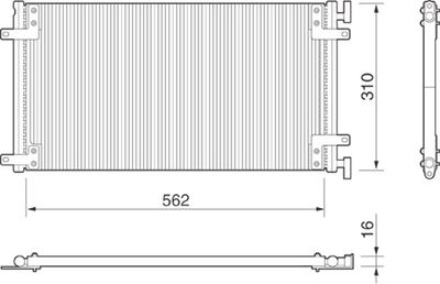 350203149000 MAGNETI MARELLI Конденсатор, кондиционер