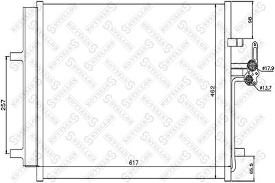 1045562SX STELLOX Конденсатор, кондиционер