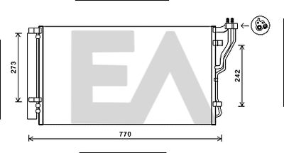 30C28068 EACLIMA Конденсатор, кондиционер