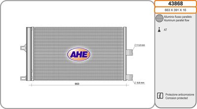 43868 AHE Конденсатор, кондиционер