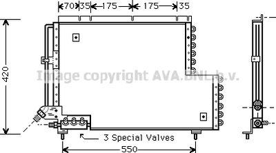 VO5081 AVA QUALITY COOLING Конденсатор, кондиционер