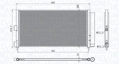 350203881000 MAGNETI MARELLI Конденсатор, кондиционер