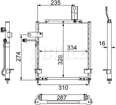 AC468000S MAHLE Конденсатор, кондиционер