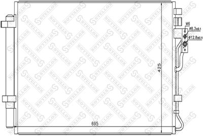 1045707SX STELLOX Конденсатор, кондиционер