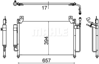 AC642000S MAHLE Конденсатор, кондиционер