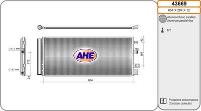 43669 AHE Конденсатор, кондиционер