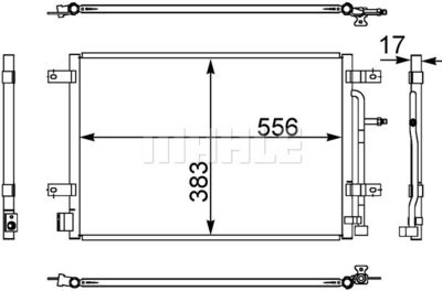 AC812001S MAHLE Конденсатор, кондиционер