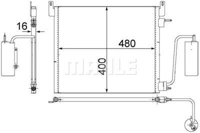 AC408000S MAHLE Конденсатор, кондиционер