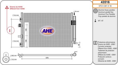 43516 AHE Конденсатор, кондиционер