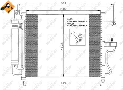 35428 NRF Конденсатор, кондиционер