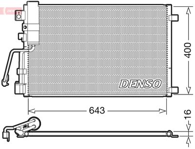 DCN46008 DENSO Конденсатор, кондиционер