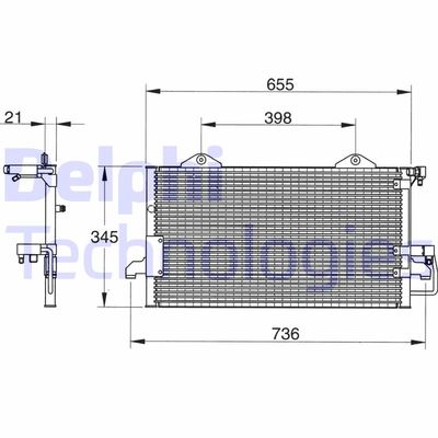 TSP0225012 DELPHI Конденсатор, кондиционер