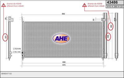 43486 AHE Конденсатор, кондиционер