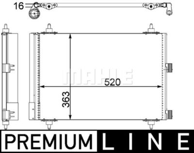 AC447000P MAHLE Конденсатор, кондиционер