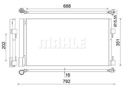 AC486000S MAHLE Конденсатор, кондиционер