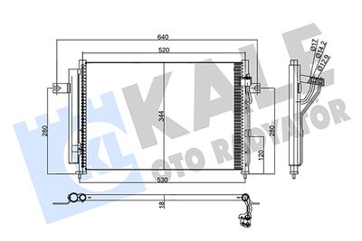 345430 KALE OTO RADYATÖR Конденсатор, кондиционер