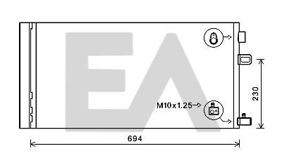 30C60028 EACLIMA Конденсатор, кондиционер