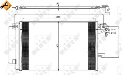 350064 NRF Конденсатор, кондиционер