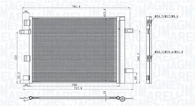 350203101200 MAGNETI MARELLI Конденсатор, кондиционер