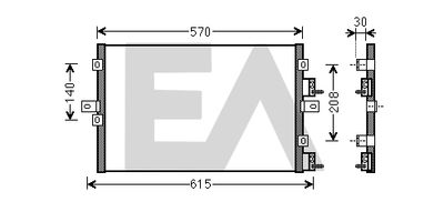 30C12021 EACLIMA Конденсатор, кондиционер