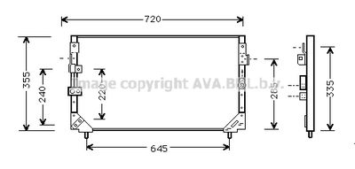 TO5225 AVA QUALITY COOLING Конденсатор, кондиционер