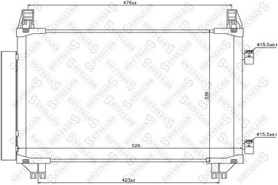 1045159SX STELLOX Конденсатор, кондиционер