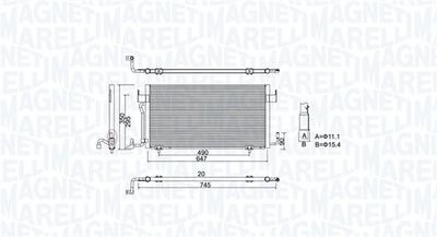 350203777000 MAGNETI MARELLI Конденсатор, кондиционер