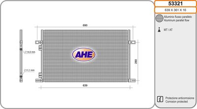 53321 AHE Конденсатор, кондиционер