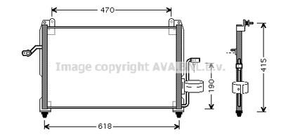 DW5045 AVA QUALITY COOLING Конденсатор, кондиционер