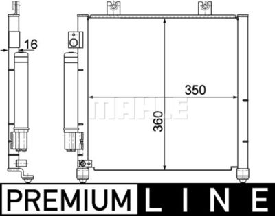 AC353000P MAHLE Конденсатор, кондиционер