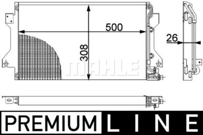 AC239000P MAHLE Конденсатор, кондиционер