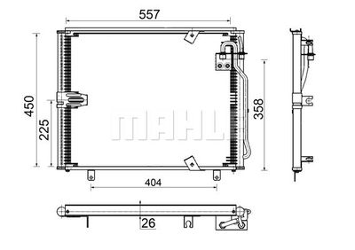 AC148000S MAHLE Конденсатор, кондиционер