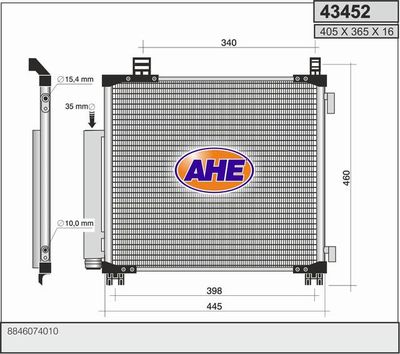 43452 AHE Конденсатор, кондиционер