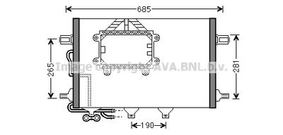 MSA5562 AVA QUALITY COOLING Конденсатор, кондиционер