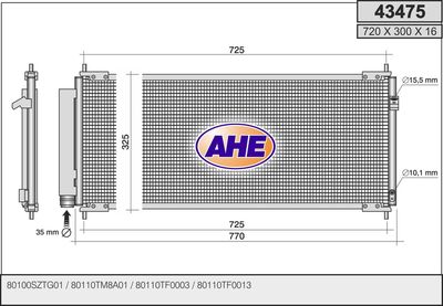 43475 AHE Конденсатор, кондиционер