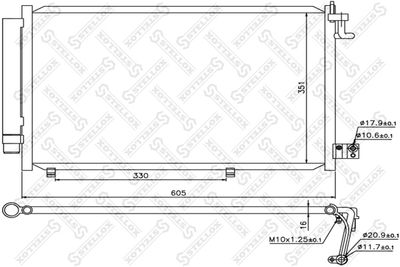 1045697SX STELLOX Конденсатор, кондиционер