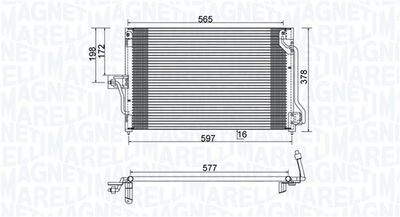 350203897000 MAGNETI MARELLI Конденсатор, кондиционер