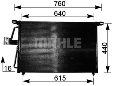 AC224000S MAHLE Конденсатор, кондиционер