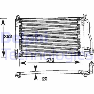 TSP0225355 DELPHI Конденсатор, кондиционер